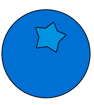 An illustrated sticker of a blueberry