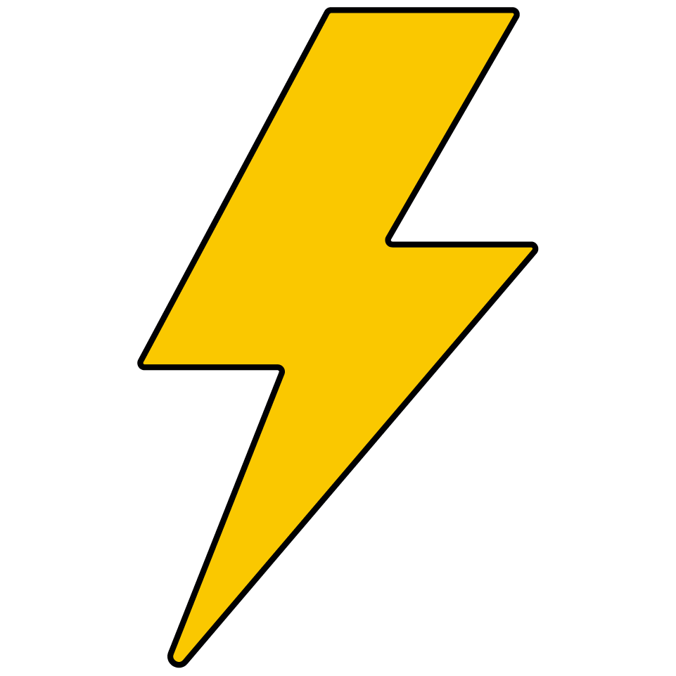 An illustration of a lightning sign to symbolise Energy