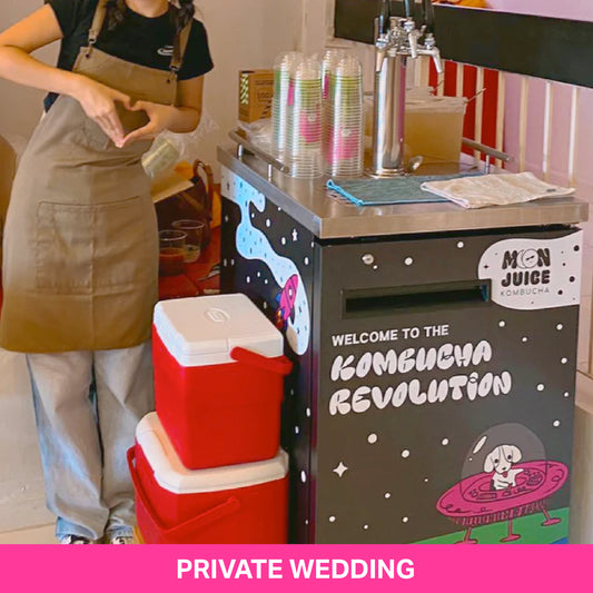 Kombucha cart for a private wedding 12