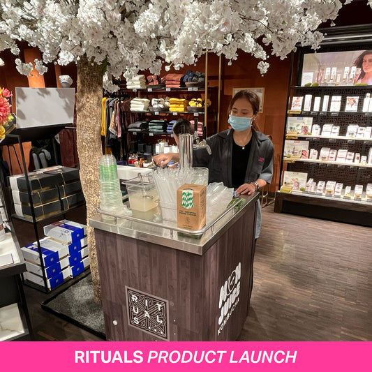 Kombucha cart for Rituals in-store product launch 5
