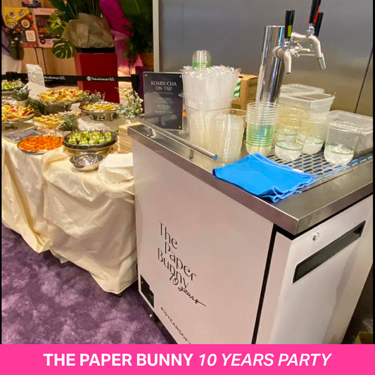 Kombucha cart for The Paper Bunny's 10 year anniversary party 3