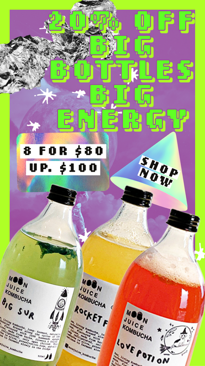 ❤ 20% OFF PROMO BIG BOTTLE BIG ENERGY ($20 off) - Moon Juice Kombucha